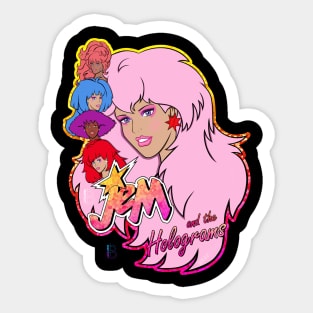 Front/Back - Jem/Misfits by BraePrint Sticker